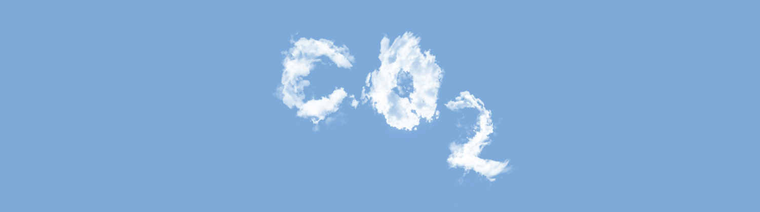 A cloud formation spelling CO2