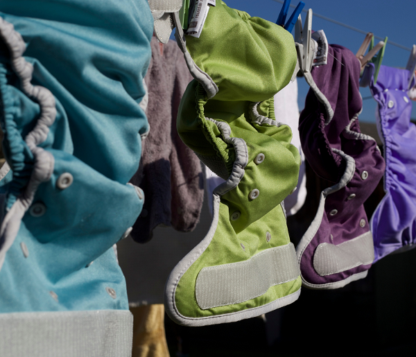 nappies drying on line