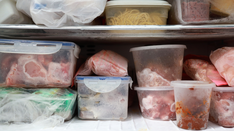 Leftovers in freezer