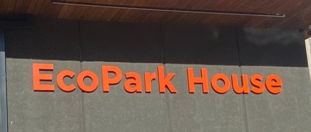 EcoPark House logo on a wall